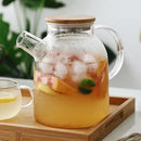 GobekUsa Glass Teapot Cold Water Jug Large Capacity-Transparent Tea Pot Juice Container