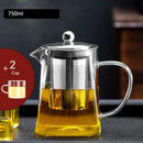Thermostable clear glass kungfu tea set with filter for office dining by Decorbites