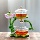 GobekUsa Glass Teapot & Lazy Tea Infuser - Home & Office Tea Set