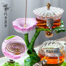 GobekUsa Glass Teapot & Lazy Tea Infuser - Home & Office Tea Set