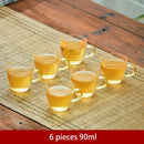 Modern glass teapot with gold knob and cups dining room tea set by Decorbites