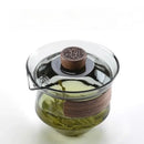 GobekUsa Glass Teapot Set: Chinese Kung Fu Tea Bamboo Tray & Quick Drain Storage