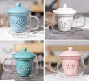 Modern glass teapot set with ceramic filter kitchen tea infuser by Decorbites