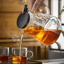 Modern clear glass teapot with infuser – kitchen tea maker by Decorbites