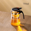 Modern glass teapot with one-button filter – kitchen glass pitcher by Decorbites