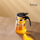Modern glass teapot with one-button filter – kitchen glass pitcher by Decorbites