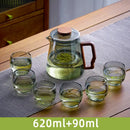 GobekUsa Glass Teapot with Wood Handle for Chinese Tea Ceremony and Kung Fu Tea