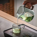 GobekUsa Glass Teapot with Wood Handle for Chinese Tea Ceremony and Kung Fu Tea