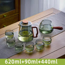GobekUsa Glass Teapot with Wood Handle for Chinese Tea Ceremony and Kung Fu Tea