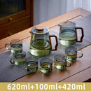 GobekUsa Glass Teapot with Wood Handle for Chinese Tea Ceremony and Kung Fu Tea