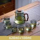 GobekUsa Glass Teapot with Wood Handle for Chinese Tea Ceremony and Kung Fu Tea