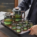 GobekUsa Glass Teapot with Wood Handle for Chinese Tea Ceremony and Kung Fu Tea