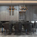 GobekUsa Glass Tube Chandelier: Modern LED Pendant Lamp for Living Room, Bedroom, Cafe, and Dining Room.