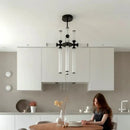 GobekUsa Glass Tube Chandelier: Modern LED Pendant Lamp for Living Room, Bedroom, Cafe, and Dining Room.