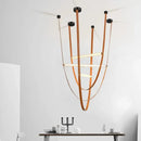 GobekUsa Glass Tube Pendant Lamp: Modern LED Lighting for Living Room, Duplex Villa Staircase