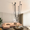 GobekUsa Glass Tube Pendant Lamp: Modern LED Lighting for Living Room, Duplex Villa Staircase