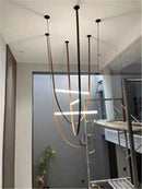 GobekUsa Glass Tube Pendant Lamp: Modern LED Lighting for Living Room, Duplex Villa Staircase