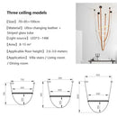 GobekUsa Glass Tube Pendant Lamp: Modern LED Lighting for Living Room, Duplex Villa Staircase