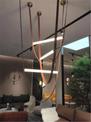 GobekUsa Glass Tube Pendant Lamp: Modern LED Lighting for Living Room, Duplex Villa Staircase