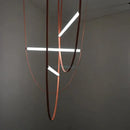 GobekUsa Glass Tube Pendant Light for Living Room Restaurant Villa Stairwell