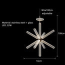GobekUsa Glass Tubes Chandelier LED Pendant Lamp for Modern Luxury Lighting