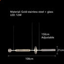 GobekUsa Glass Tubes LED Chandelier: Modern Luxury for Living Room, Bedroom, Hotel & Aisle