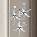 GobekUsa Glass Tubes LED Chandelier: Modern Luxury for Living Room, Bedroom, Hotel & Aisle