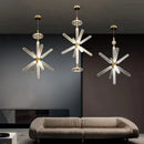 GobekUsa Glass Tubes LED Chandelier: Modern Luxury for Living Room, Bedroom, Hotel & Aisle