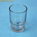 Clear ridged glass tumbler cup bathroom toothbrush holder by Decorbites