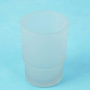 Clear ridged glass tumbler cup bathroom toothbrush holder by Decorbites