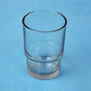Clear ridged glass tumbler cup bathroom toothbrush holder by Decorbites