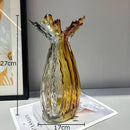 GobekUsa Glass Vase: Creative Flower Edge Decor for Desk, Home Decor, Crafts, Ornaments