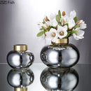 GobekUsa Glass Vase Desk Decoration Modern Floral Vases Room Decor Astral Bouquet