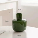 GobekUsa Glass Vase Desk Decoration Pot with Artificial Flowers - Modern Aesthetic Decor