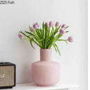 GobekUsa Glass Vase Desk Decoration Pot with Artificial Flowers - Modern Aesthetic Decor