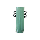 GobekUsa Glass Vase: Double-eared Straight-tube Flower Arrangement Hydroponics Terrarium Home Decoration