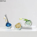 GobekUsa Glass Vase for Flowers | Elegant Wrinkle Design | Room Decor & Floral Arrangement