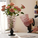 GobekUsa Glass Vase for Hydroponics Plant Pot Room Decor & Flower Arrangement