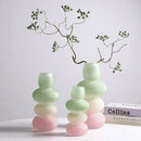 GobekUsa Glass Vase Geometric Gradient Flowerpot Terrarium Home Decoration