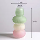 GobekUsa Glass Vase Geometric Gradient Flowerpot Terrarium Home Decoration