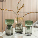 GobekUsa Glass Vase Hydroponics Flower Pots for Desk Decoration and Floral Arrangement