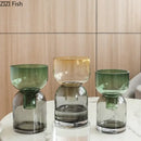 GobekUsa Glass Vase Hydroponics Flower Pots for Desk Decoration and Floral Arrangement