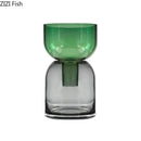 GobekUsa Glass Vase Hydroponics Flower Pots for Desk Decoration and Floral Arrangement