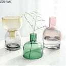 GobekUsa Glass Vase Hydroponics Flower Pots for Desk Decoration and Floral Arrangement