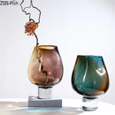 GobekUsa Glass Vase Hydroponics Plant Pots | Colourful Table Decoration Vases