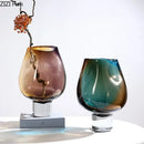 GobekUsa Glass Vase Hydroponics Plant Pots | Colourful Table Decoration Vases