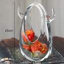 GobekUsa Glass Vase Terrarium Water Droplets Flower Arrangement Home Decoration Accessories