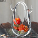 GobekUsa Glass Vase Terrarium Water Droplets Flower Arrangement Home Decoration Accessories