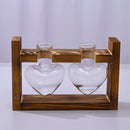 GobekUsa Glass Vase Terrarium with Wooden Frame