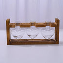 GobekUsa Glass Vase Terrarium with Wooden Frame